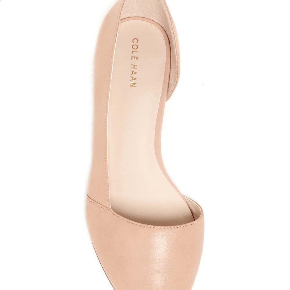 Cole Haan pointed toe leather flat